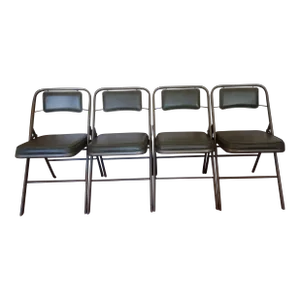 Mid 20th Century Vintage Samsonite Folding Chairs - Set of 4