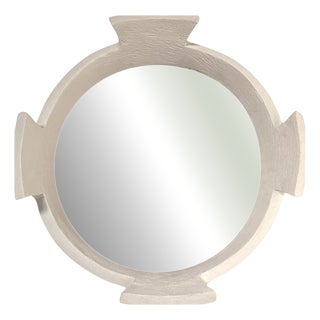 Quadrifoglio Handmade Ceramic Mirror by Renzo Maar For Sale