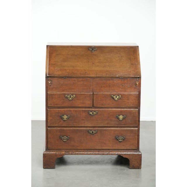 Antique English Oak Secretary, 18th Century For Sale - Image 3 of 16