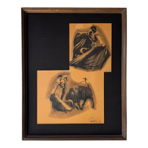 1960's Vintage Matador Mixed Media Painting by Jack Amoroso
