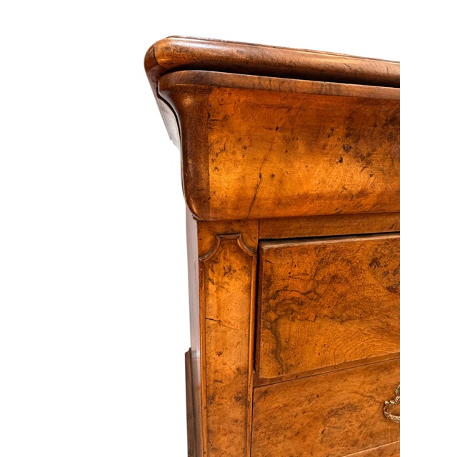 Early 19th Century French Provincial Charles X Burled Walnut Commode. For Sale - Image 11 of 14