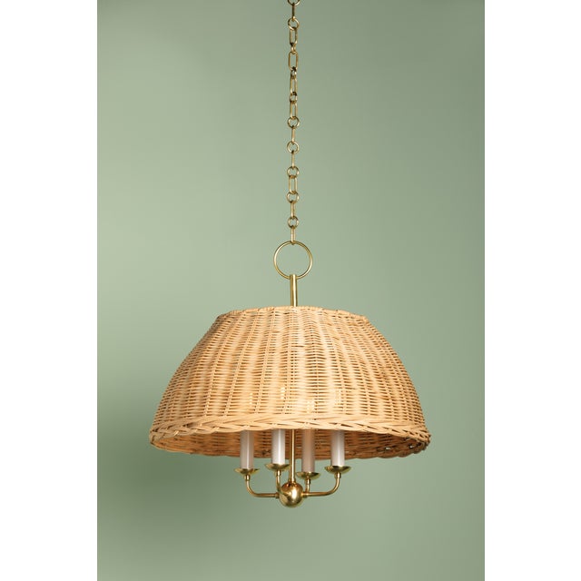 Mitzi Arwen 20 in. 4 Light Pendant in Aged Brass Finish For Sale - Image 10 of 13