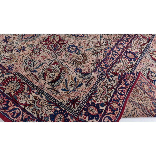 Antique Persian Kirman Rug For Sale - Image 4 of 8
