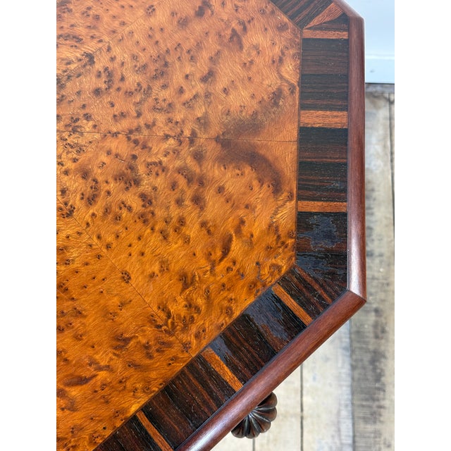 Art Deco Side Table in Burr Walnut Marquetry, 1930s For Sale - Image 10 of 12