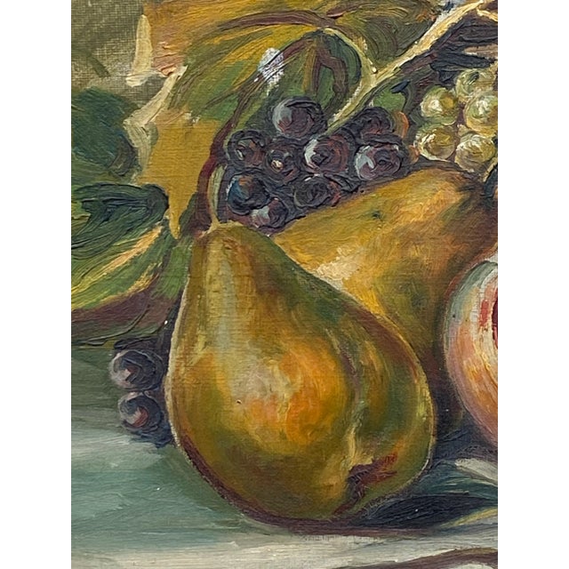 1920s 1927 Dutch Oil on Canvas Still Life Study “Fruit With Urn” Signed B. Jopps For Sale - Image 5 of 12
