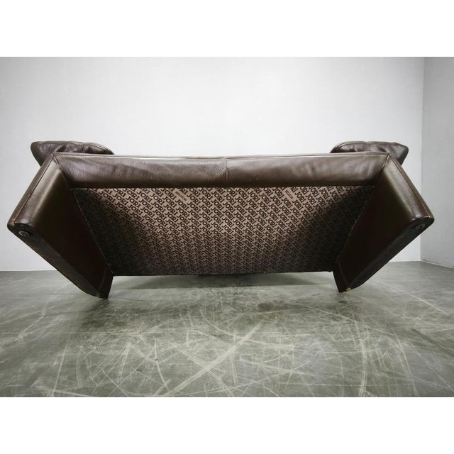 Dark Brown Leather 2-Seater Sofa from Jori, Belgium, 1990s For Sale - Image 11 of 15