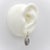 Gold 1900-1909 Pair of Signature 14k Gold Moonstone Cabochon Earrings With Shepherd Hooks For Sale - Image 8 of 9
