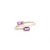 Not Yet Made - Made To Order Dainty Two Stone Amethyst by Pass Ring Gift for Her- Size 7 For Sale - Image 5 of 12