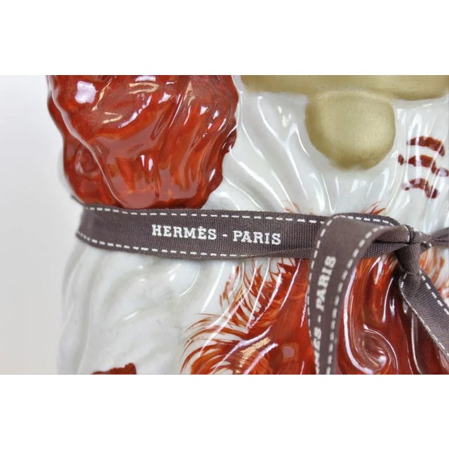 Mid 20th Century Pair of Mid 20th Century Porcelain Staffordshire Spotted Spaniels For Sale - Image 5 of 5