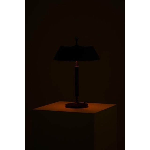 Black Neo-Classical Table Lamp from Arvid Böhlmark, 1920s For Sale - Image 8 of 9