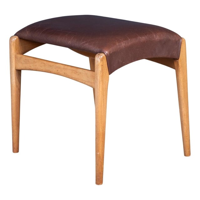 Mid-Century Beech Stool, Denmark, 1950s For Sale - Image 9 of 9