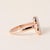 Contemporary 1980s Fidia Firenze Pink Enamel Heart & Diamond Ring in 18k Rose Gold, Size 5.5 For Sale - Image 3 of 4