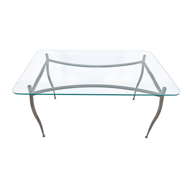 C. 1970s Lance Cloutier Hand Forged Wrought Iron Cocktail Table For Sale