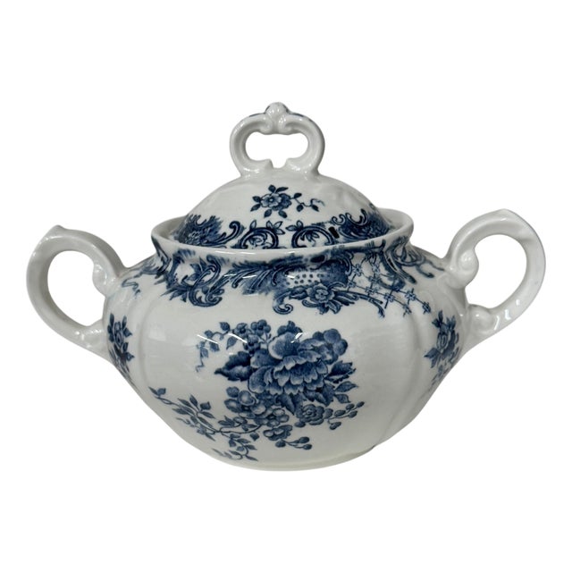 Mid 20th Century Villeroy & Boch “Valeria” Covered Sugar Dish For Sale