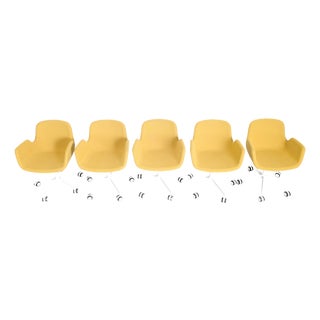 S131 Chairs with Hee Welling Fabric Armrests from Lapalma, Set of 5 For Sale