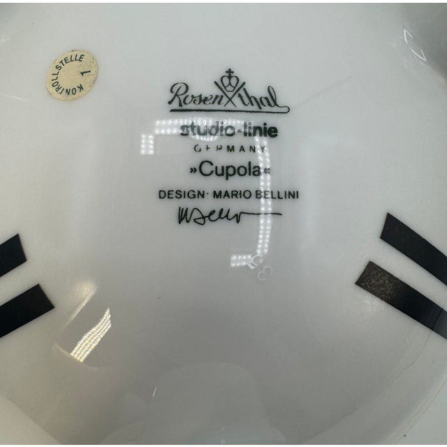 White 1980s Mario Bellini for Rosenthal “Cupola Nera” Postmodern Porcelain Soup Tureen For Sale - Image 8 of 8