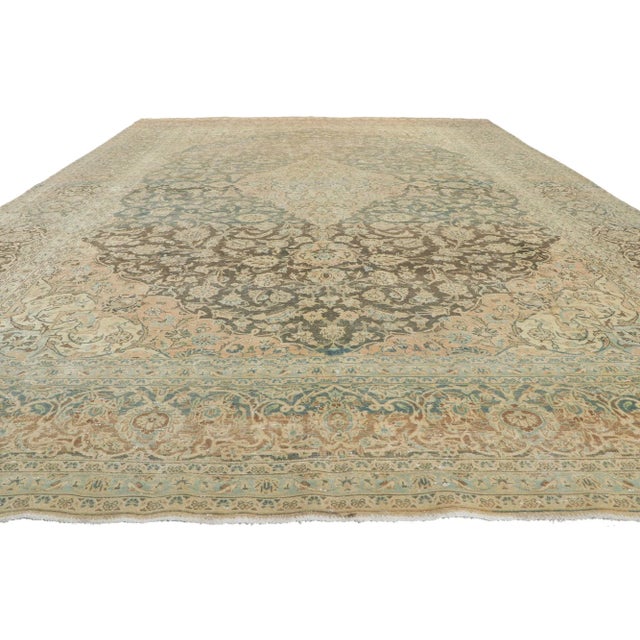 Antique Persian Tabriz Rug - 09'08 X 13'08 For Sale - Image 4 of 11