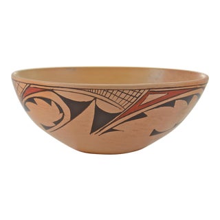 Hopi Style Hand-Coiled Golden Burnished Bowl For Sale