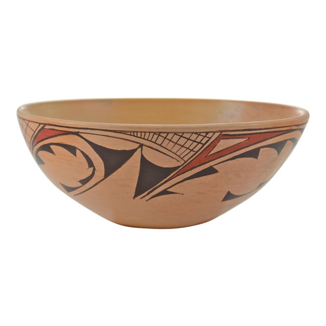 Hopi Style Hand-Coiled Golden Burnished Bowl For Sale