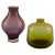 Glass Purple and Olive Green Hand Blown Vases by Leerdam, 1960s, Set of 2 For Sale - Image 7 of 7