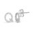Expertly crafted to symbolize individuality and grace, this exquisite "Q" initial stud earring is fashioned from radiant...