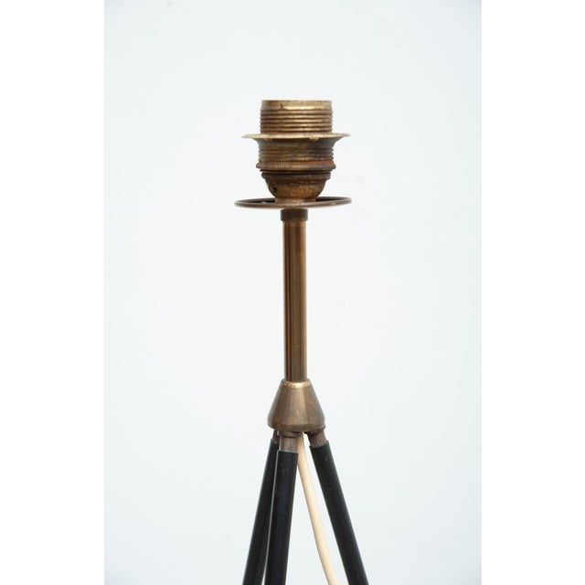 Metal Tripod with Pleated Plastic Shade, 1950s For Sale - Image 7 of 9