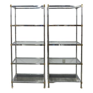 Pair of Vintage Midcentury Étagère Attributed to Maison Jansen For Sale