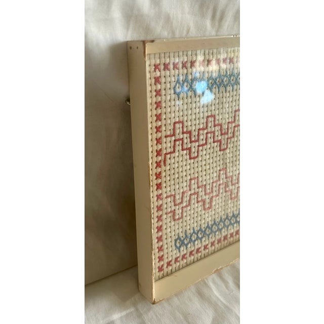 Mid 20th Century Swedish Sampler Americana Embroidery, Framed For Sale - Image 4 of 8