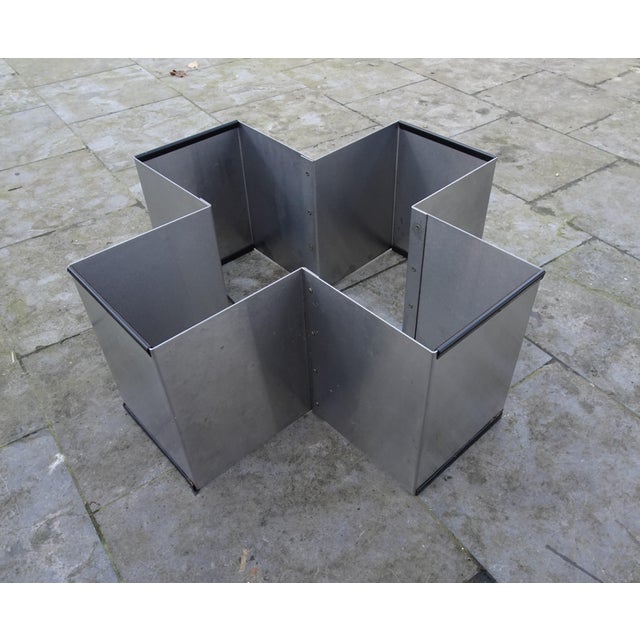 Metal and Glass Coffee Table in the style of Francois Monnet for Kappa, 1970s For Sale - Image 10 of 18