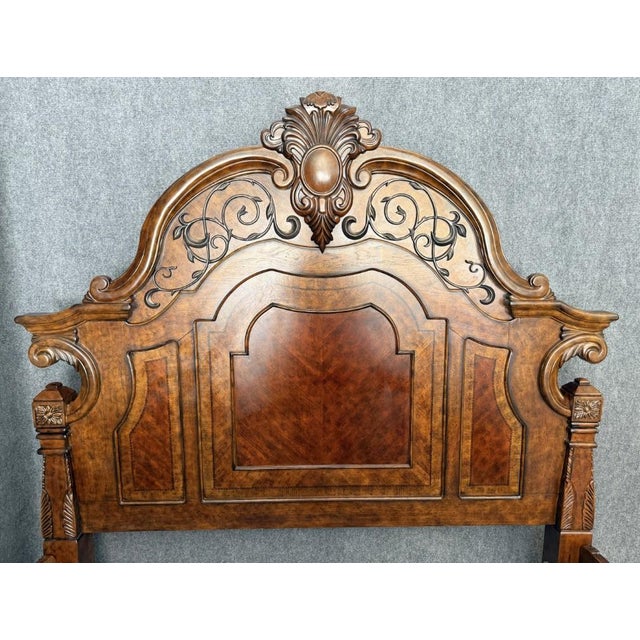 Michael Amini Windsor Court King Size Bed Frame For Sale - Image 4 of 17