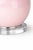 Late 20th Century Blush Pink Glass Gourd Table Lamp With Acrylic Base & Linen Drum Shade – Coastal Glam (27”) For Sale - Image 4 of 7