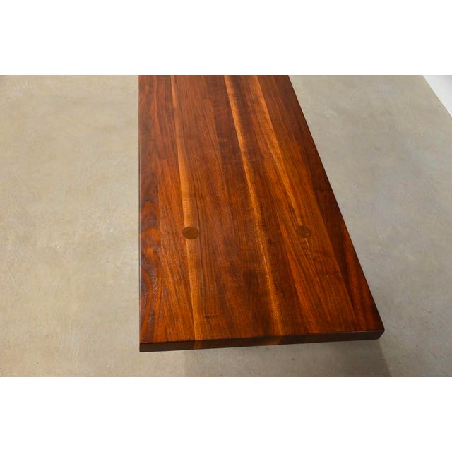 1960s 1960s Refinished Solid Walnut 59” Coffee Table For Sale - Image 5 of 7