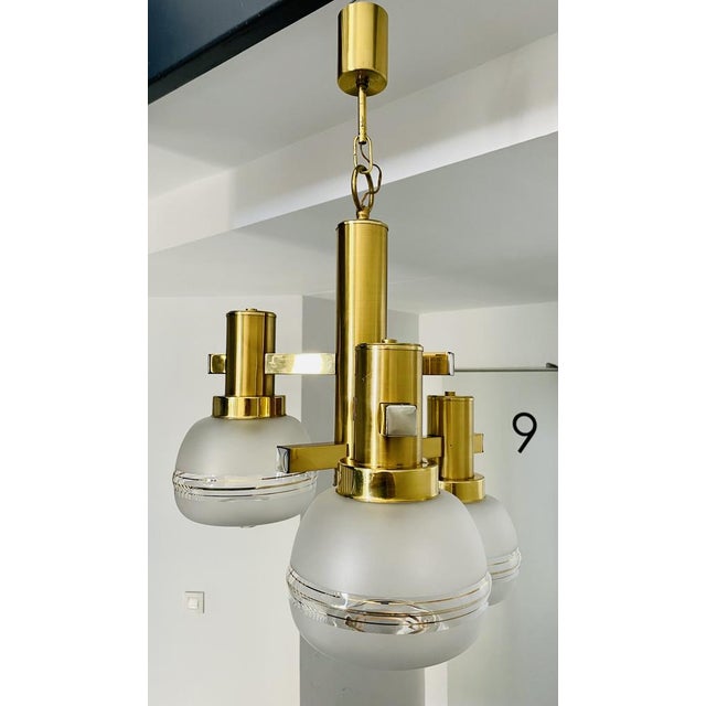 Metal Pendant Lamp by Gaetano Sciolari for Sciolari, 1970s For Sale - Image 7 of 18