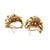 Diamond Gold Earrings & Rings Set 14k Yellow Ribbon Wrap Design, 3 Pieces For Sale - Image 9 of 10