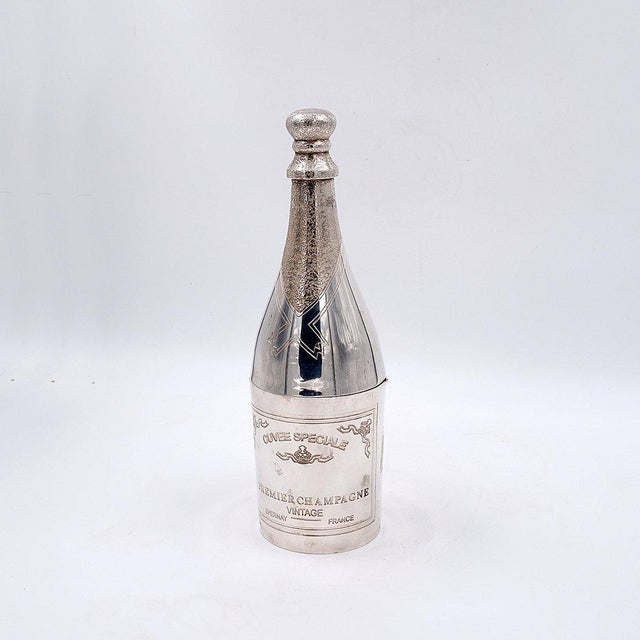 Silver Plated Champagne Bottle from Parks of London For Sale - Image 4 of 16