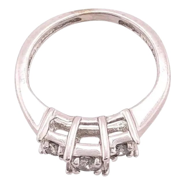 14 Karat White Gold Engagement Ring/Band Ring .78 Total Diamond Weight For Sale