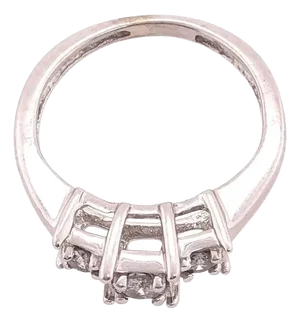 14 Karat White Gold Engagement Ring/Band Ring .78 Total Diamond Weight