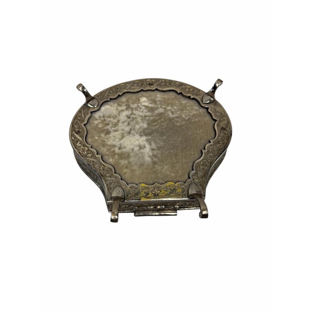 1950s Hand-Tooled Fred Zimbalist Nickel Silver Musical Shell Jewelry Box For Sale In West Palm - Image 6 of 7