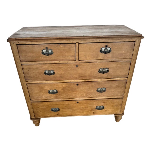 Two Over Three Drawers - Antique Pine Chest of Drawers From England For Sale
