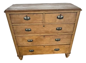 Two Over Three Drawers - Antique Pine Chest of Drawers From England