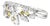 Late 20th Century Size 7 14K White Gold Diamond Floral Ring For Sale
