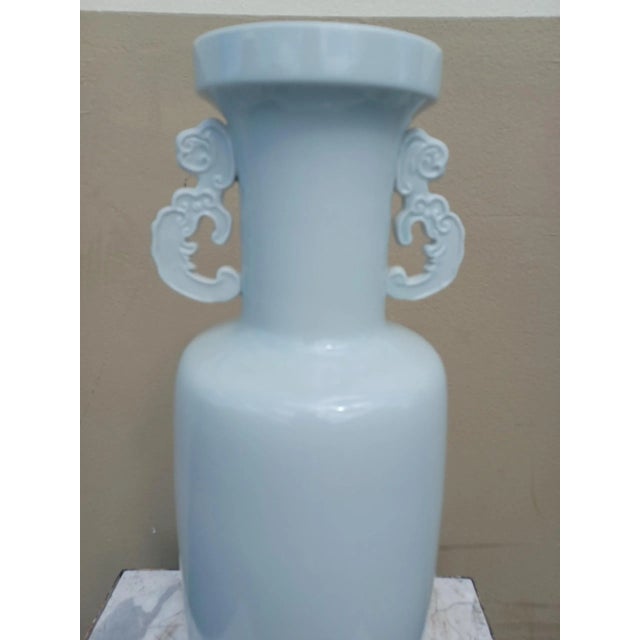 Longquan Porcelain Tall Celadon Vase