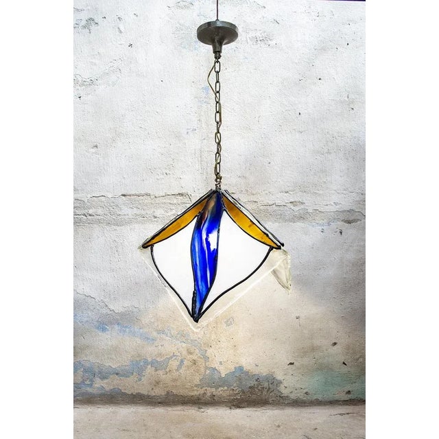 Colored Lead and Silicone Ceiling Light, Italy, 1970s For Sale - Image 3 of 10