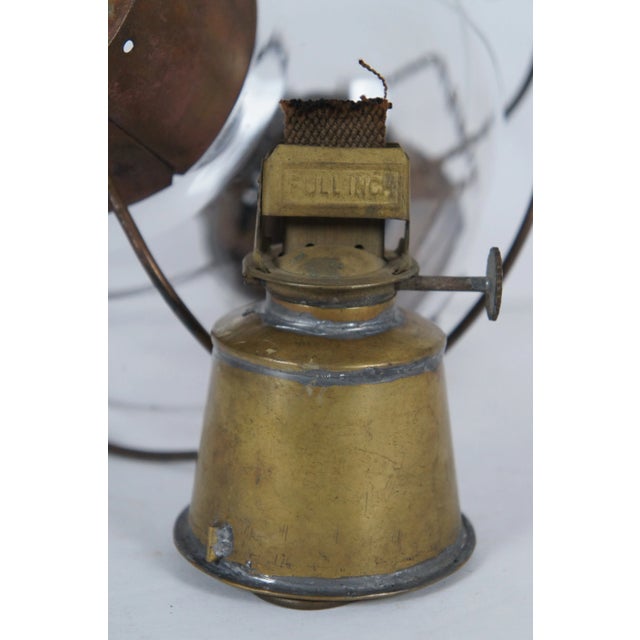 Late 19th Century Antique Sherwood & Wedge British Nautical Maritime Brass Onion Ship Oil Lanterns - a Pair For Sale - Image 5 of 12
