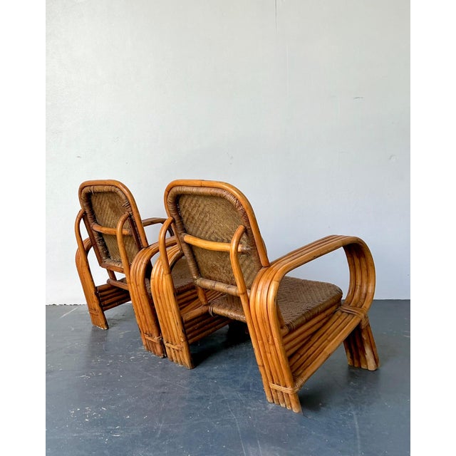 Vintage Bent Rattan Lounge Chairs - A Pair For Sale - Image 13 of 18