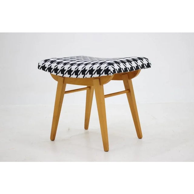 Wood Stool, Czechoslovakia, 1970s For Sale - Image 3 of 9