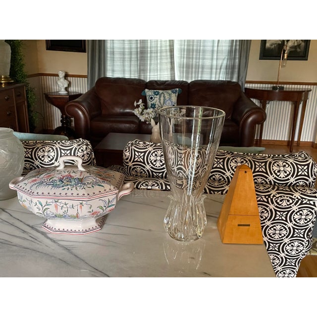 Steuben Glass Lotus Vase by George Thompson, Signed, Vintage, Very Large For Sale - Image 9 of 10