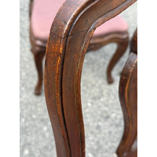 18th C. Venetian Walnut Ribbon Back Dining Chairs, Set of 4 For Sale - Image 16 of 17