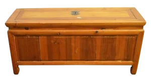 Antique Low Kang Chest With a Natural Patina From 19th Century China
