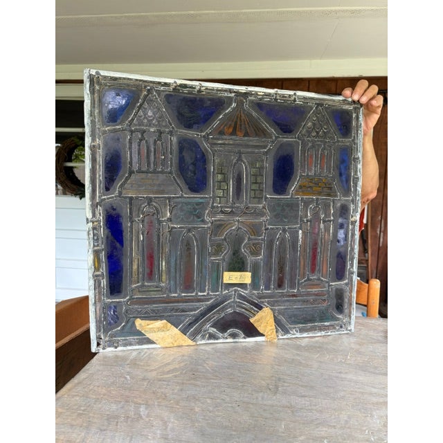 Two Vintage Matching Stained Glass Windows From a Church in Manhattan For Sale - Image 4 of 4